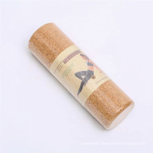 High Density Natural Material  customised logo muscle massage foam roller cork